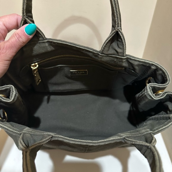 Prada Canapa Tote Militare (army green) - Picture 12 of 13